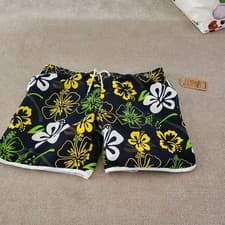 Image of CS ACTIVE Floral Swim Shorts Waist 36-38 Size XL Swim Casual Drawstring New