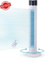 Image of Bladeless Tower Fan Air Purifier 10 Speeds Quiet Home Cooling 2-In-1