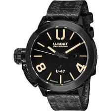 Image of U-Boat 9160 Classico U-47 Black Strap Watch