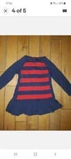 Image of New Ralph Lauren Baby Girls  Dress Navy And Red 12 Months