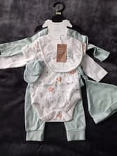 Image of Baby Boys Pyjamas 7 piece Set In Size upb to 1 Month BNWTS