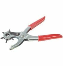 Image of Revolving Leather Punch Plier, Hole Puncher for Belt, Canvas, Plastics, Eyelets