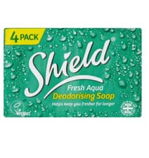 Image of Shield Fresh Aqua Deodorising Soap 4 x Bars
