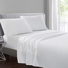 Image of DtexHomes Flat Sheet 400 Thread Count 100% Egyptian Cotton Sateen All Sizes