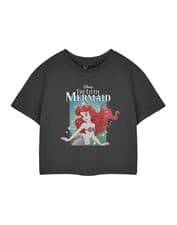 Image of Disney The Little Mermaid Ariel Bubbles Cropped Short Sleeved T-Shirt Womens