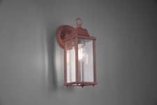 Image of Outdoor Rust Lantern Wall Light with 1 Bulb for Porch TR495
