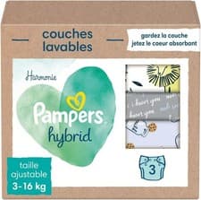 Image of Pampers Harmonie Hybrid Washable Diapers for Babies, 3-Pack, 3-16kg