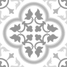 Image of FloorPops Peel And Stick Floor Tiles 10 Pieces Remy FP2953 Grey / White