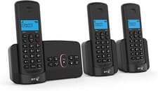Image of BT Premium Cordless Phone Answer Machine Landline House Remote Twin Handset UK