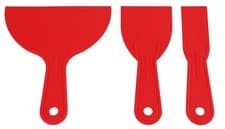 Image of 3pc Plastic Scraper & Filling Putty Knife Spreader Set - Durable & Strong