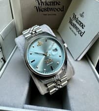 Image of New Vivienne Westwood Camberwell Blue & Gold Dial Ladies 37mm Watch VV261LBLSL