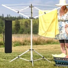 Image of 4 Arm Rotary Washing Line with 4 Stable Legs Rotary Airer Clothes Dryer Outdoor