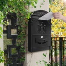 Image of Vintage Decor by ® Weatherproof Post Box Heritage Imperial Design Lockable Heavy