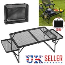 Image of Portable Folding Camping Table BBQ Storage Kitchen Outdoor Catering Coffee