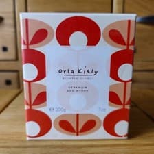 Image of Orla Kiely Geranium & Myrrh Scented Candle - RARE, NEW & SEALED 