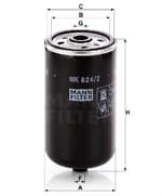 Image of MANN WK824/2 Fuel Filter