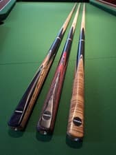 Image of Master range of ash pool or Snooker 3/4 cue and choice of 4 cases