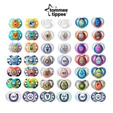 Image of Tommee Tippee Twin Pack BPA-Free Soothers Pacifier 0 - 36 Months With Carry Case