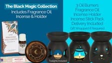 Image of Oil burner collection with Fragrance oils and Incense