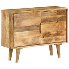 Image of Sideboard Solid Mango Wood 90x30x69 cm vidaXL