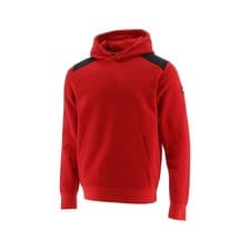 Image of Caterpillar Essentials Hooded Sweatshirt Hot Red Abrasion resistant nylon shou