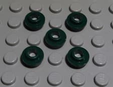 Image of Lego Plate Round with Hole 1x1 Dark Green 5 Pieces (2281#)
