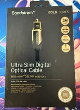 Image of Genuine SANDSTROM AV Gold Series Digital Optical Cable + MINI-TOSLINK - 3M UK