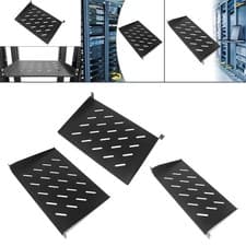 Image of Server Rack Shelf Vented Cantilever Server Rack Mount Heavy Duty Steel for 19"