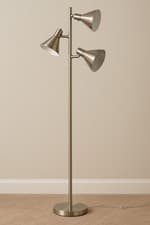 Image of Floor Lamp Elk Home Loman 65" Satin Nickel Or White 3 Light Tree Style