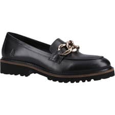 Image of Hush Puppies Gianna Leather Women's Black Loafers