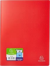 Image of Exacompta A4 Polypropylene Presentation Display Book 10 Pockets RED