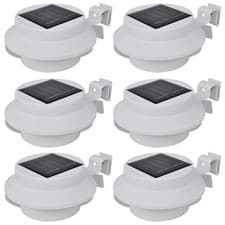 Image of Outdoor Solar Lamp Set Garden Fence Light Solar Patio Gutter Lamp vidaXL