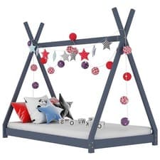 Image of Solid Pine Wood Kids Bed Frame Toddler Beds Multi Colours Multi Sizes vidaXL