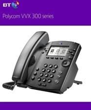 Image of BT Polycom VVX300 HD Business Media IP Desk Phone POE /  PSU not included