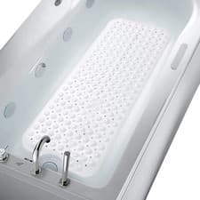 Image of Non Slip Bath Mat Extra Large Bathtub Shower Mat Anti Mold Rubber Strong Suction