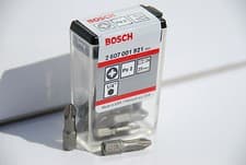 Image of Bosch Screwdriver Bit Extra-Hard Pz 2, 25mm 10 Pieces