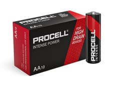 Image of Procell Intense (Duracell) AA LR6 PC1500 ID1500 1.5V Alkaline Batteries x 10
