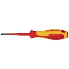 Image of KNIPEX 98 24 01 SLS VDE Insulated Plus/Minus Screwdriver, PH/S1 x 80mm