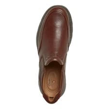 Image of Clarks Mens Un Brawley Step Shoes Mahogany Leather