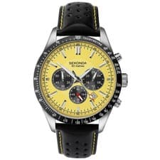 Image of Sekonda Mens Velocity Chronograph Quartz Watch with Leather Strap 1395.205