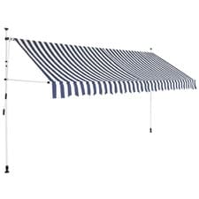 Image of vidaXL Manual Retractable Awning Folding Arm Awning Multi Sizes Multi Colours