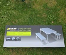 Image of Camping Outdoor Picnic Folding Table and Bench - NEW BOXED