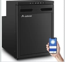 Image of AAOBOSI Camping Fridge 45L, 12V Car Fridge With APP, Portable Freezer for Camper