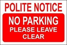 Image of No Parking Keep Clear Private safety sign