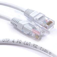 Image of 6m White Network Ethernet RJ45 Cat5E-CCA UTP PATCH 26AWG Cable Lead