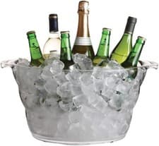 Image of BarCraft Clear Acrylic Large Oval Drinks Bucket / Cooler, Beer, Drinks and Wine
