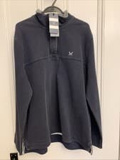 Image of Men's Crew Clothing Company quarter 1/4 Zip Sweatshirt Size XL BNWT RRP £59