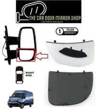 Image of Fits IVECO DAILY 2015 to 2024 Right Side Blind Spot Door Mirror Glass With Base