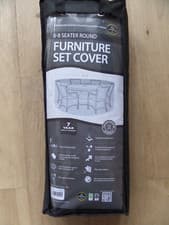 Image of Garland W1400 6-8 Seater Round Furniture Set Cover In Black BNIP