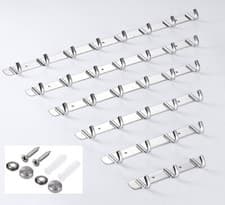 Image of Coat Hook Stainless Steel Wall Mounted Hat & Clothing Rack Rail Hanger